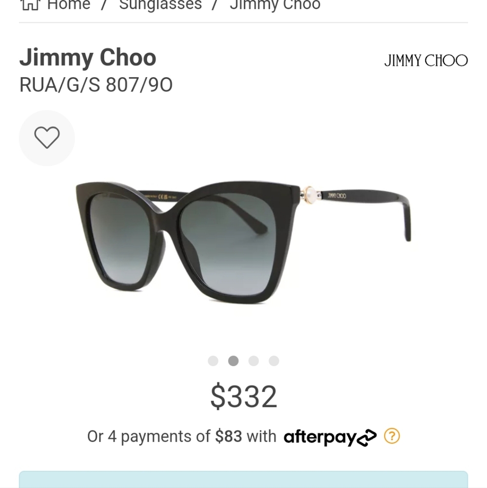 Jimmy Choo Black Sunglasses